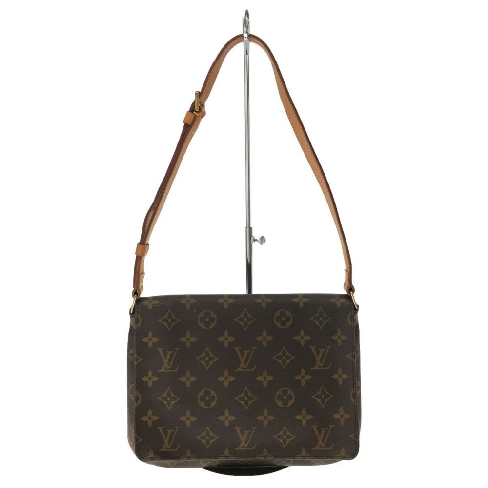 LOUIS VUITTON Musette Tango Monogram Canvas PVC Brown Bag